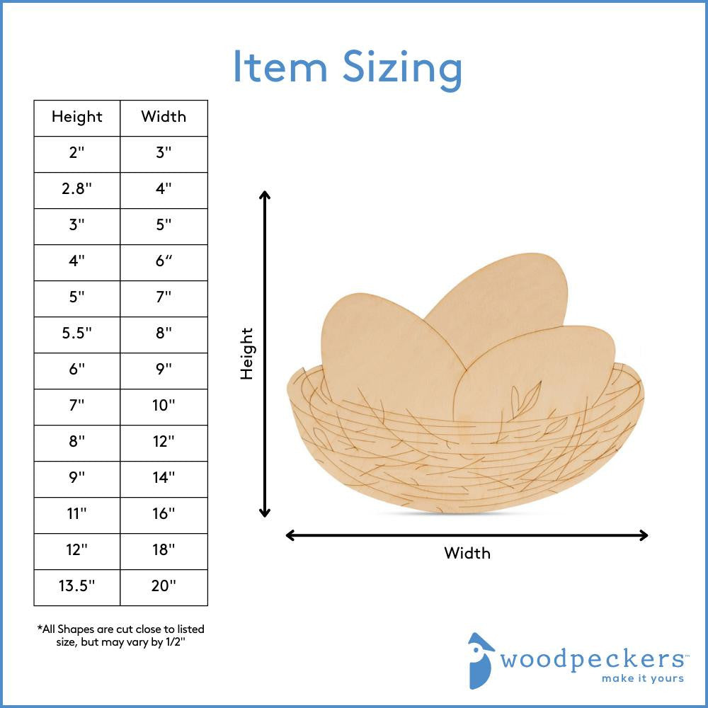 Woodpeckers Crafts Nest with Eggs Cutout