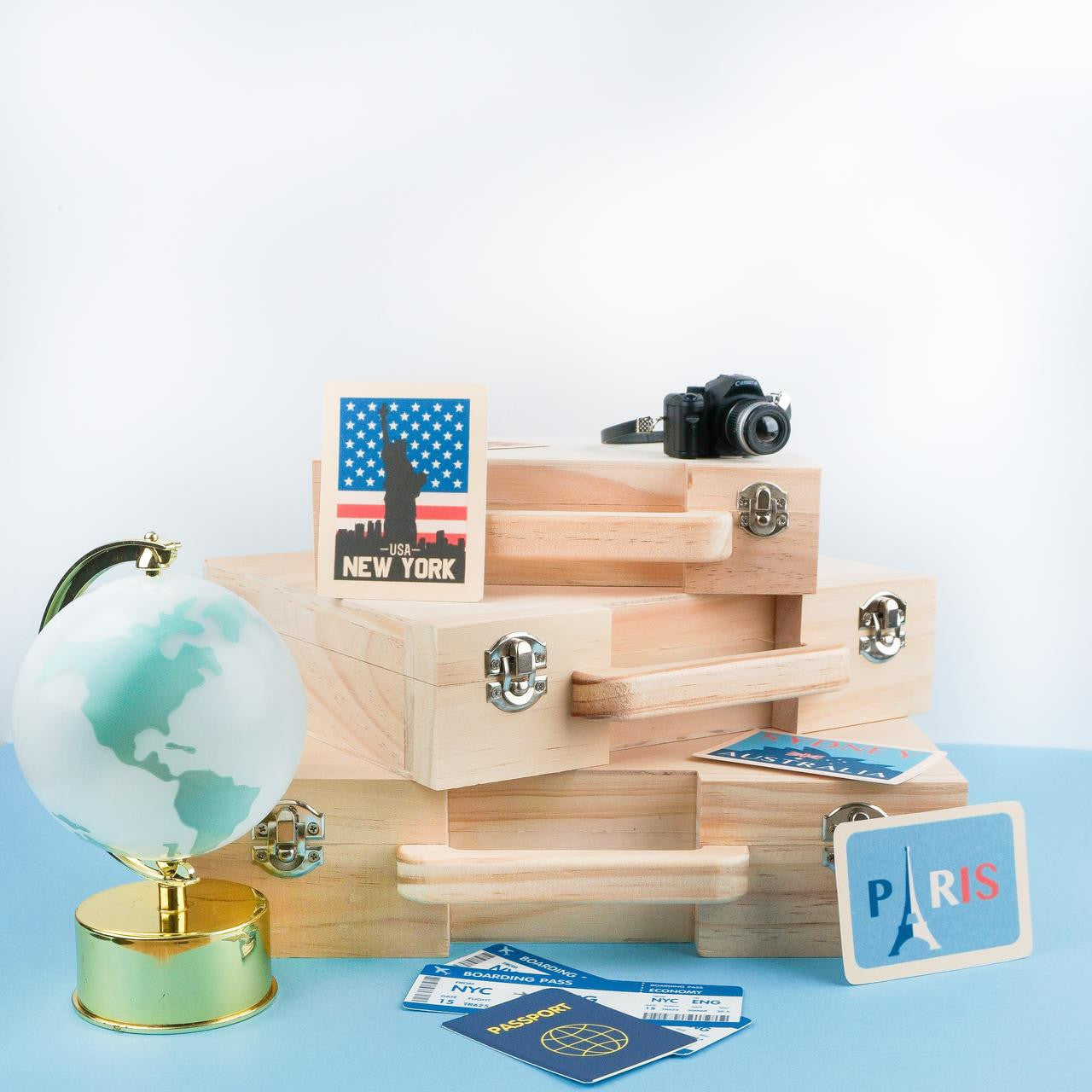 Nesting Suitcases, Set of 3