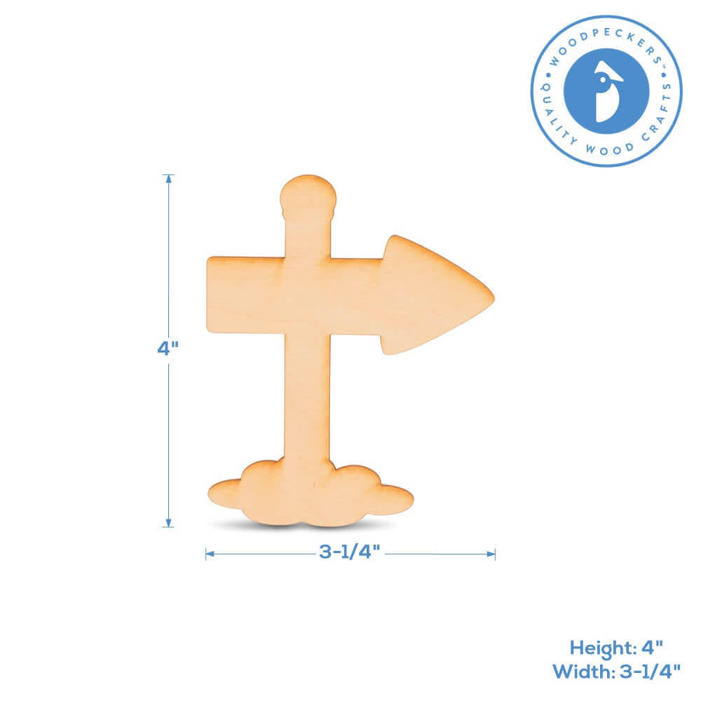 Woodpeckers Crafts North Pole Sign Post Cutout