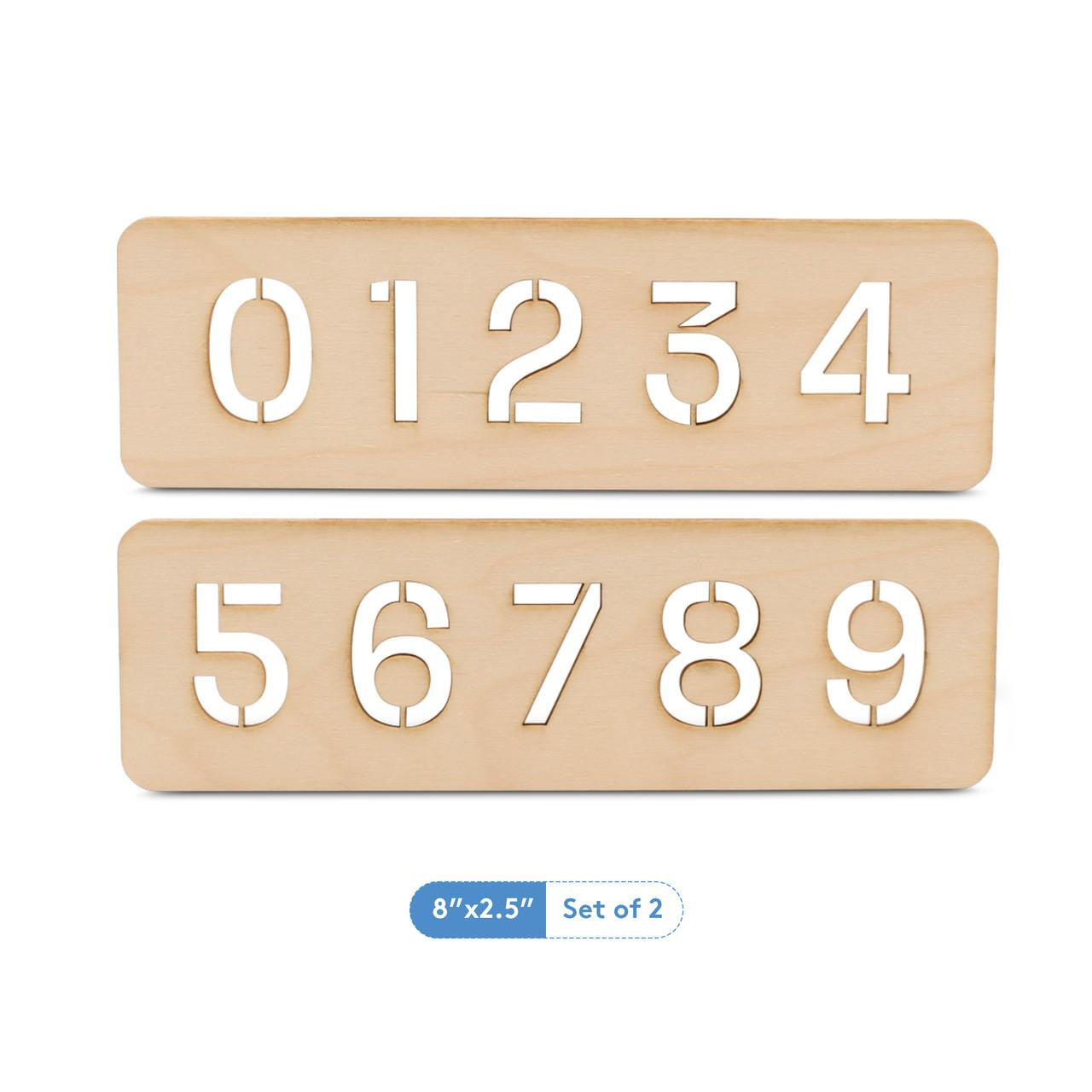 Woodpeckers Crafts Numbers Stencil