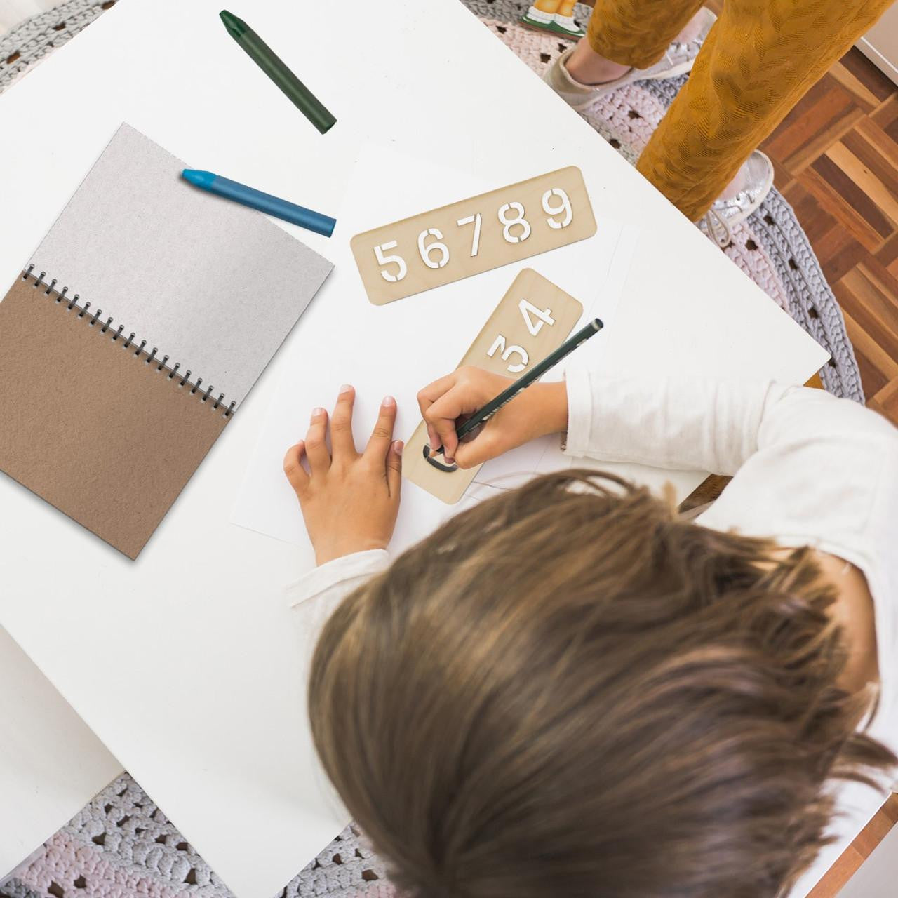 Woodpeckers Crafts Numbers Stencil