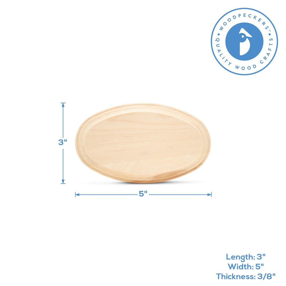 Woodpeckers Crafts Oval Wood Plaque, 5”