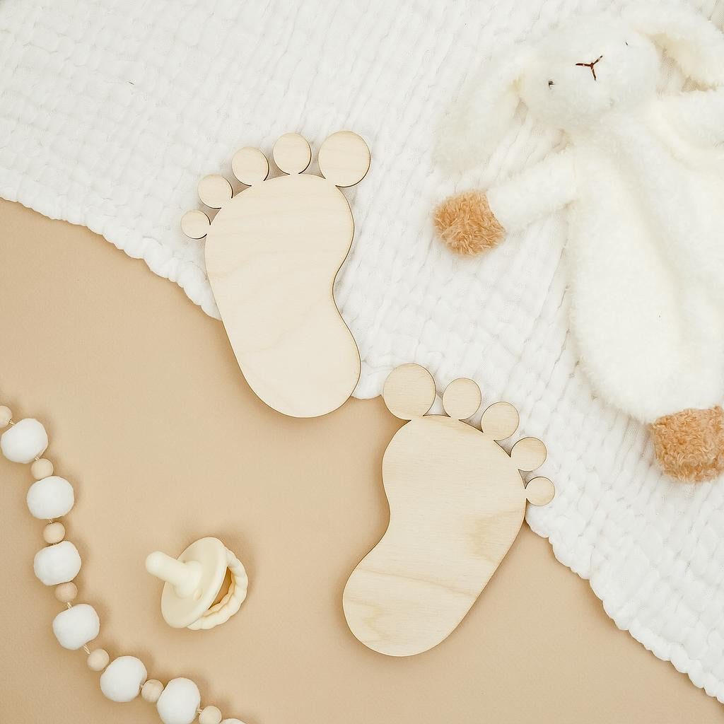 6" Pair of Baby Footprint Cutouts