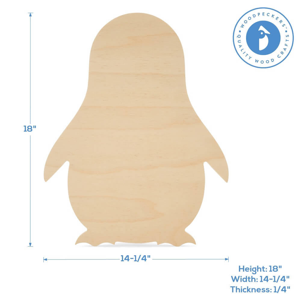 Woodpeckers Crafts Penguin Cutout Large 18" X 14-1/4"