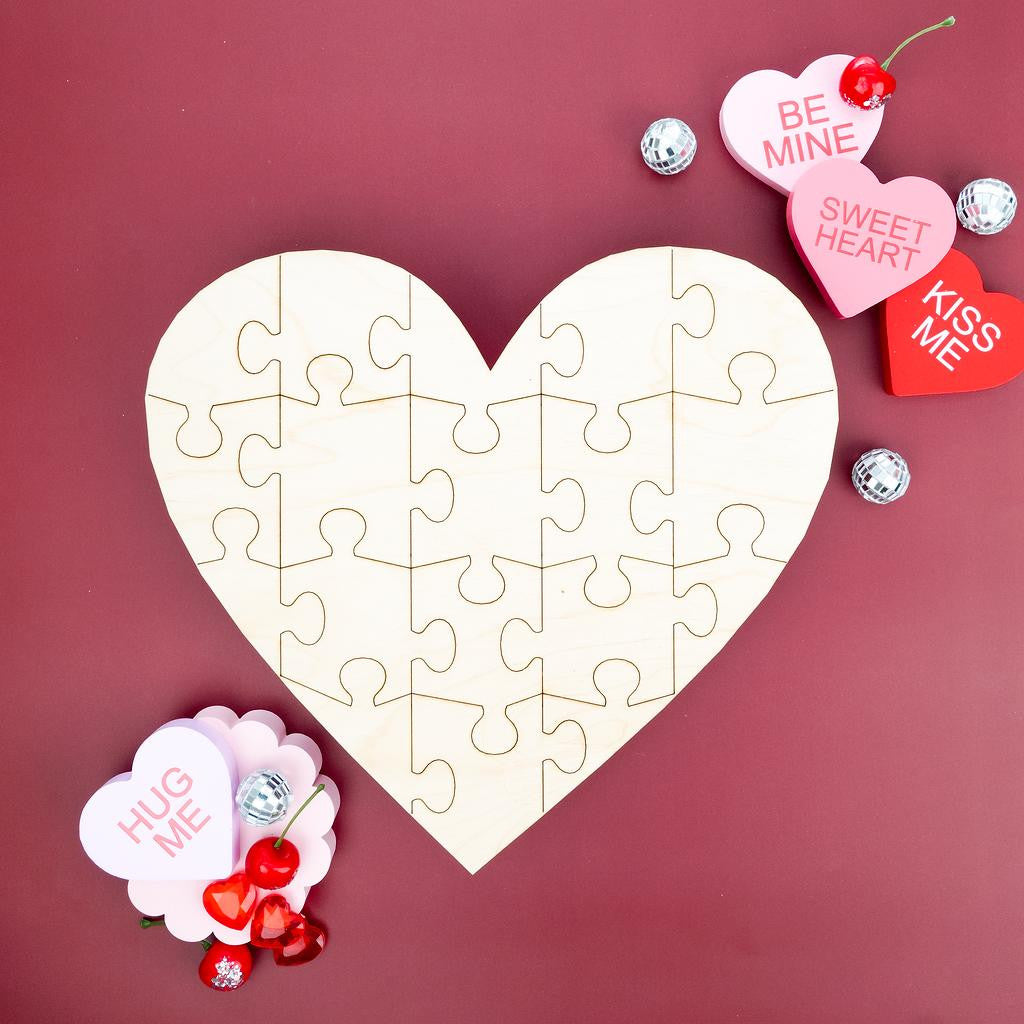 Puzzle Heart Cutout
