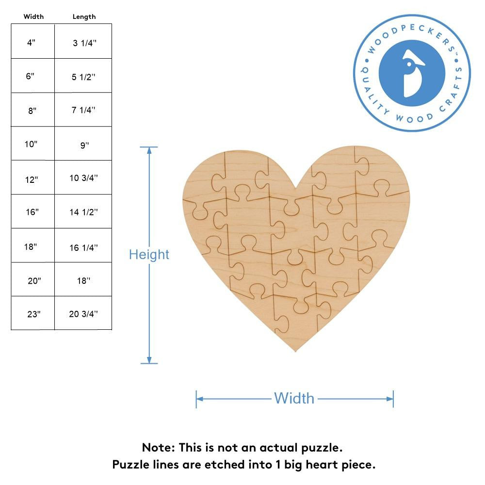 Puzzle Heart Cutout