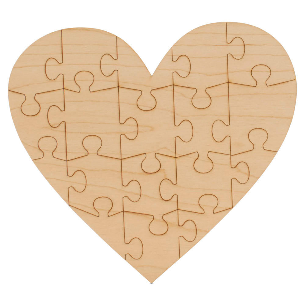 23" Puzzle Heart Cutout