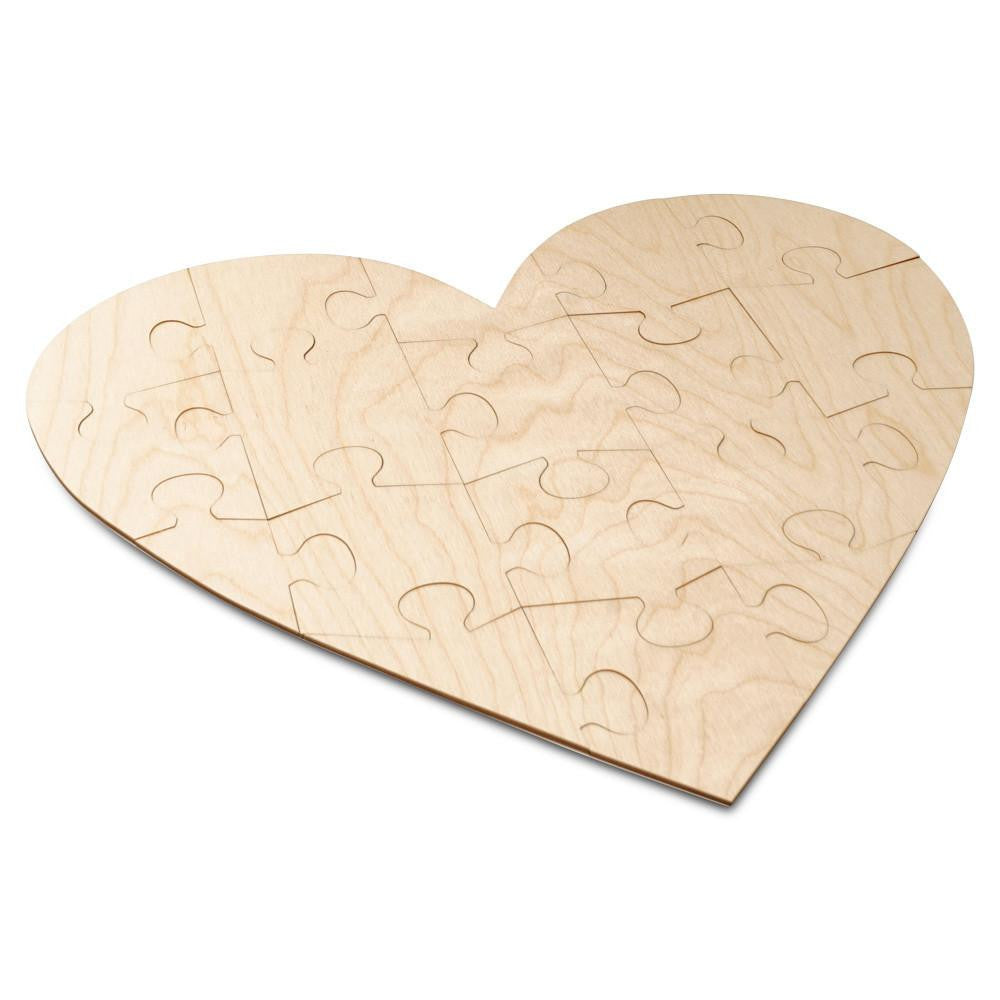 Woodpeckers Crafts Puzzle Heart