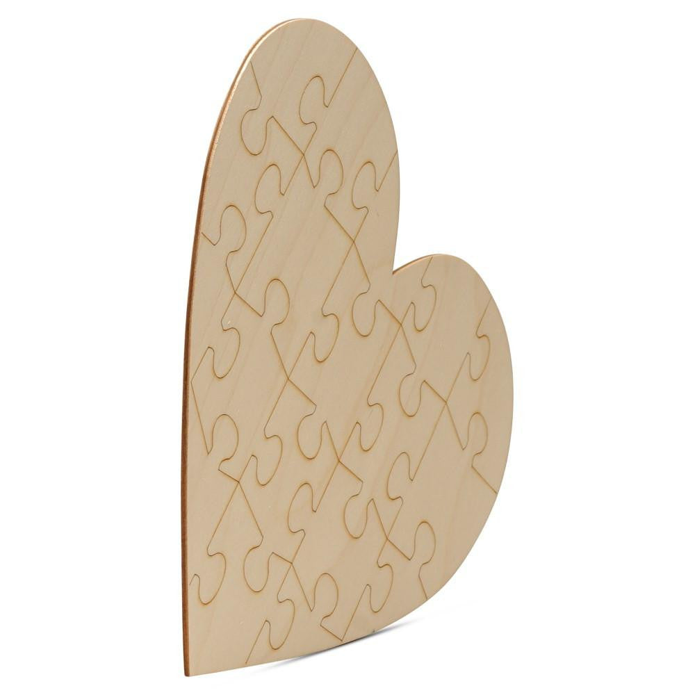 Woodpeckers Crafts Puzzle Heart
