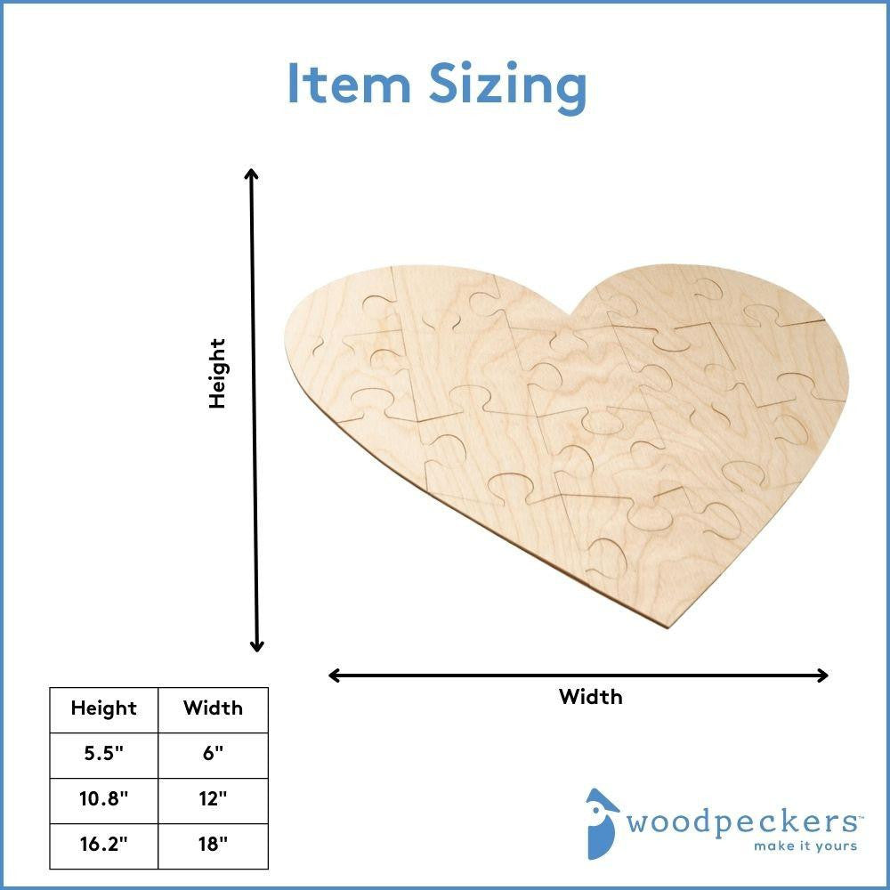 Woodpeckers Crafts Puzzle Heart