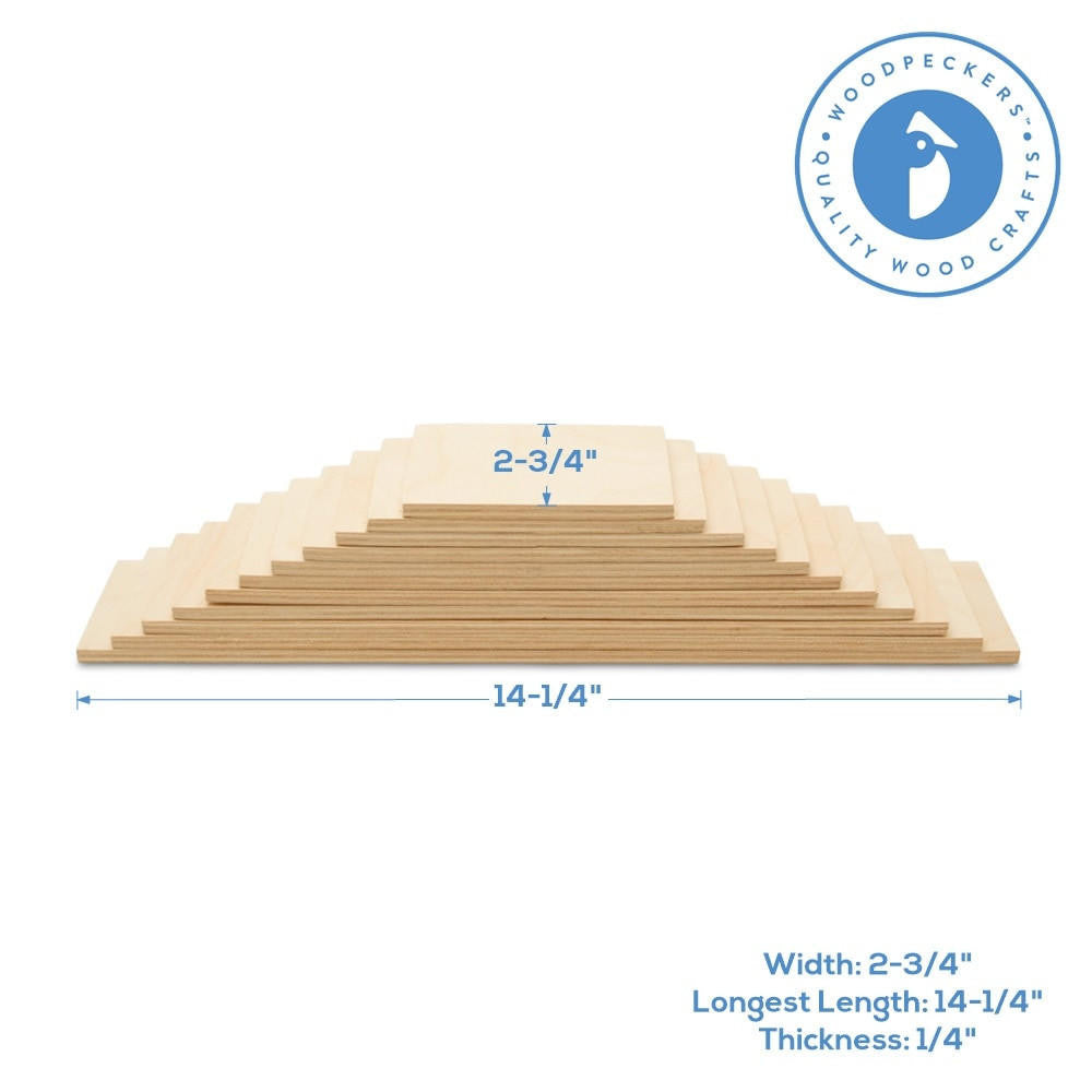 Woodpeckers Crafts Rainbow Building Slats, Set of 11