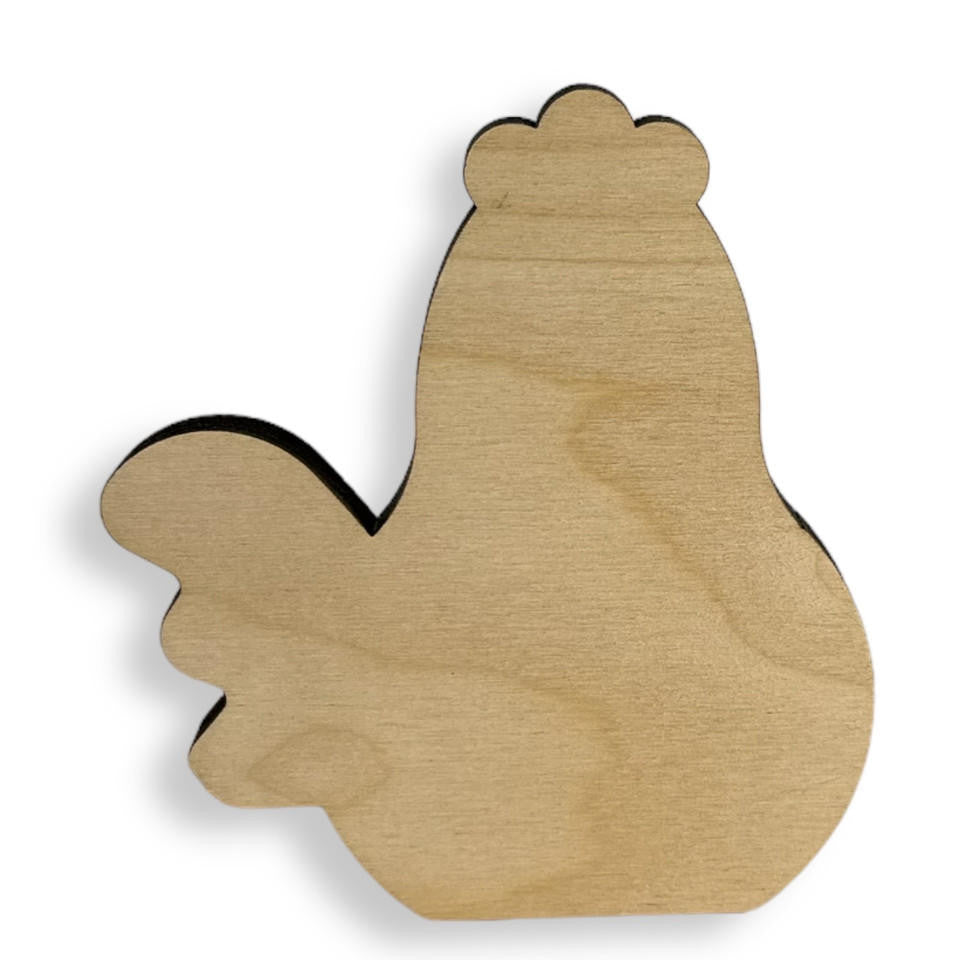 Woodpeckers Crafts Rooster and Chicken shelf sitter by Pickitz