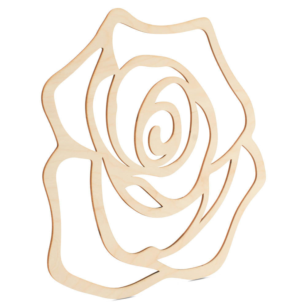 Rose Silhouette Cutout (for Coasters and Chargers)
