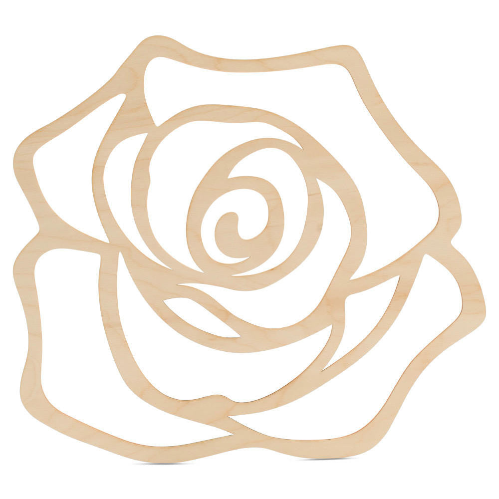 4" Rose Silhouette Cutout (Coaster)