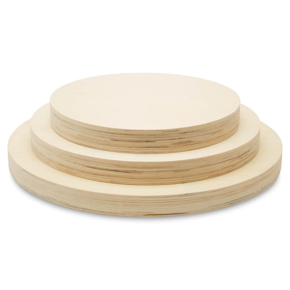 Round Cradled Canvas, Set of 3