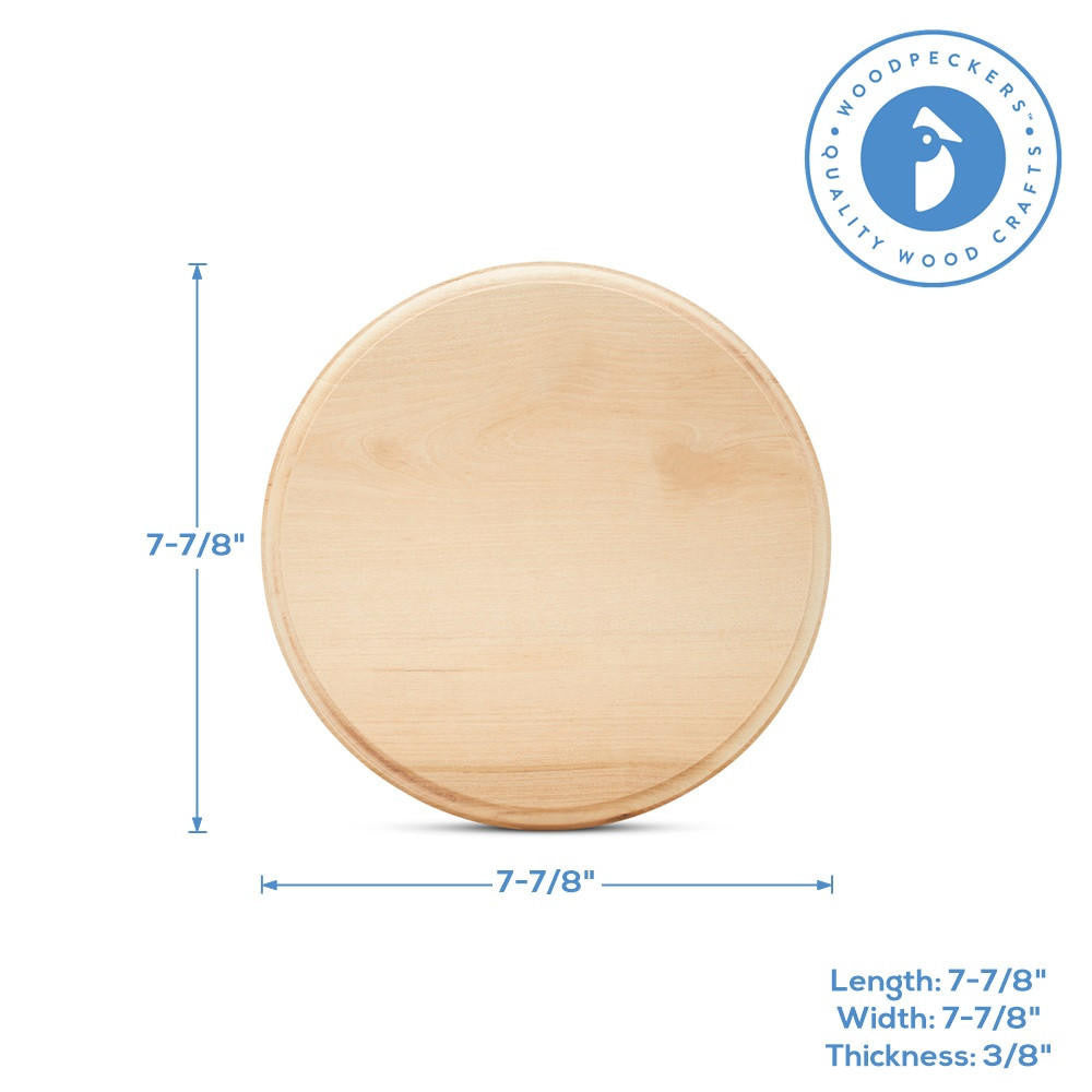 Woodpeckers Crafts Round Wooden Plaque, 8”
