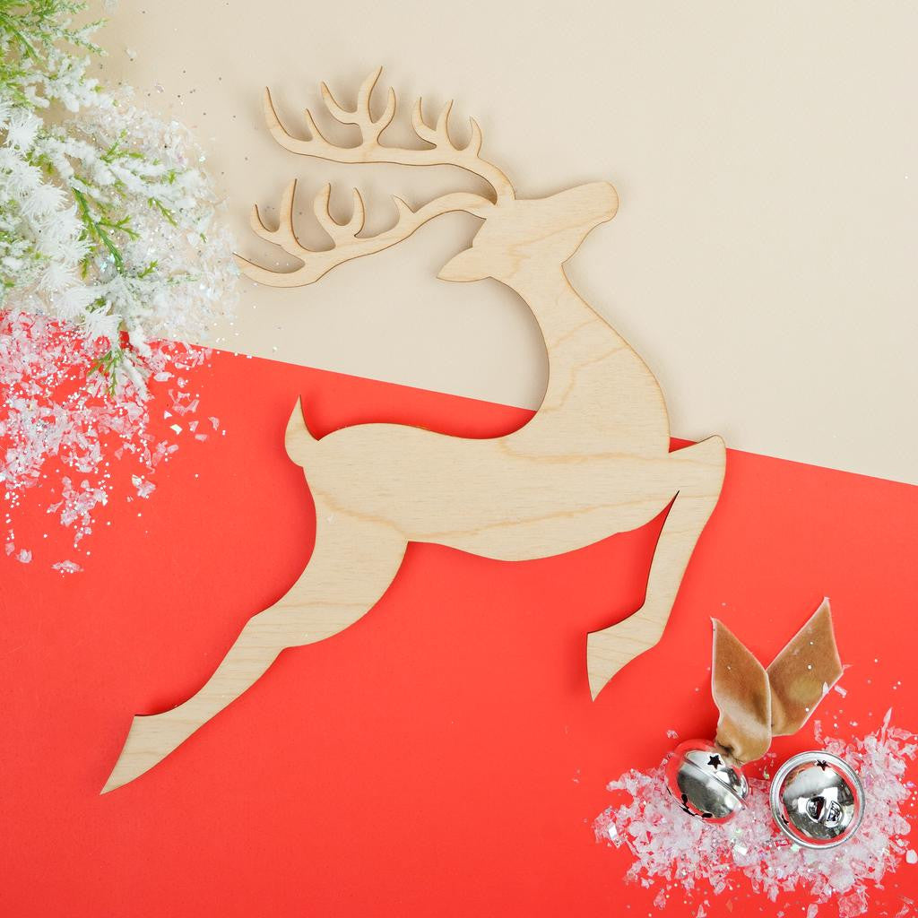 Woodpeckers Crafts Running Reindeer Cutout