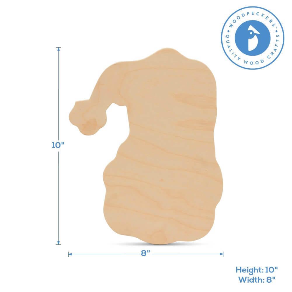 Woodpeckers Crafts Santa Cutout Large 10"L x 8"W