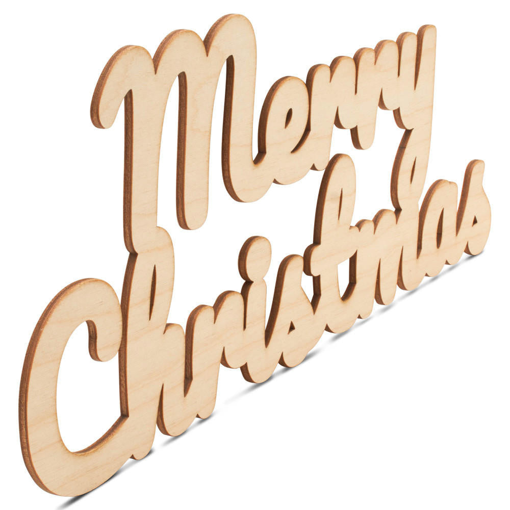 Woodpeckers Crafts Script “Merry Christmas” Cutout