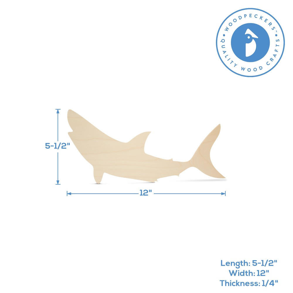 Shark Wood Cutout, 12”