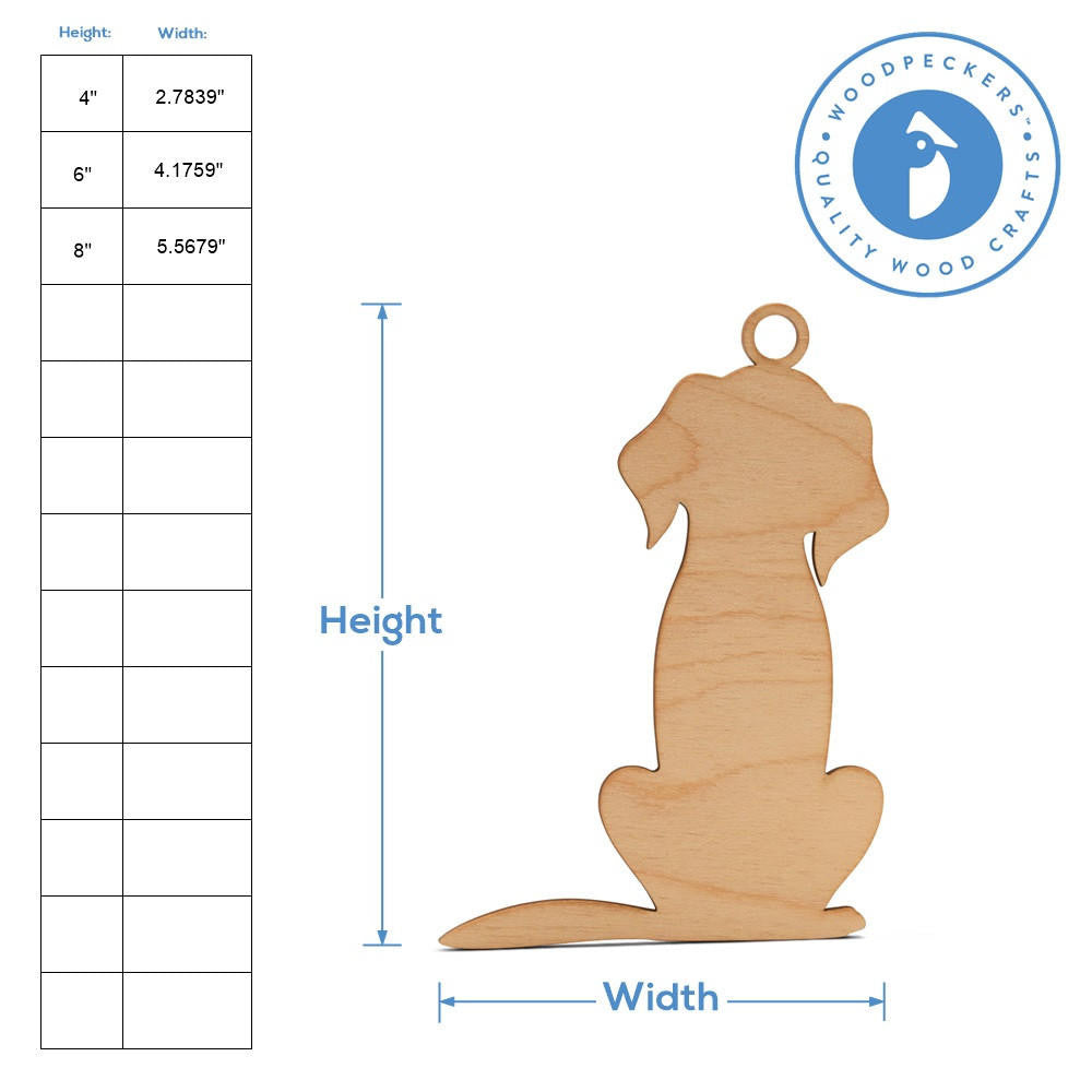 Woodpeckers Crafts Sitting Dog Ornament