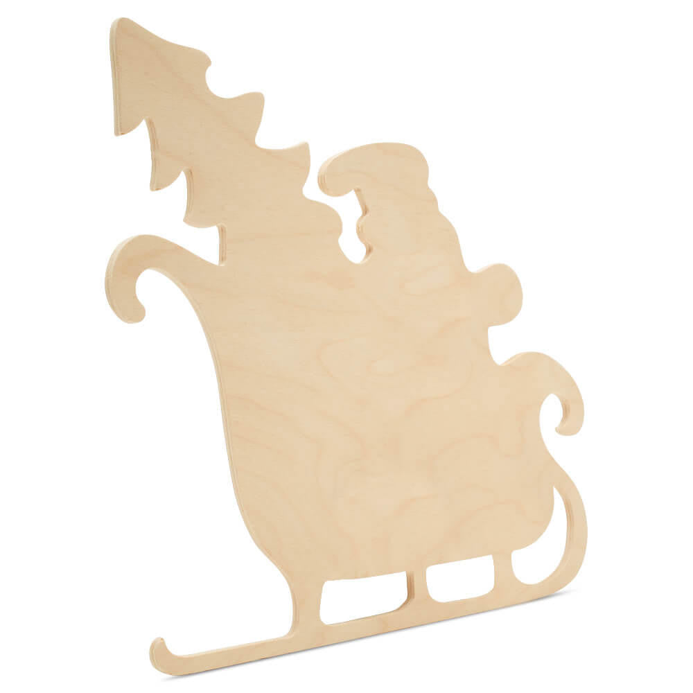 Woodpeckers Crafts Sleigh and Santa Cutout Large 12" X 9"