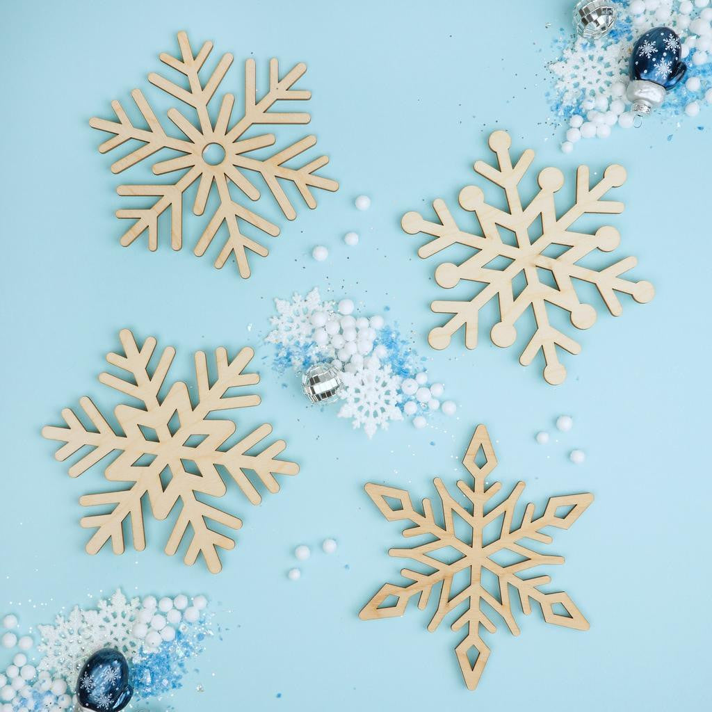 Woodpeckers Crafts Snowflake Cutouts, Set of 4