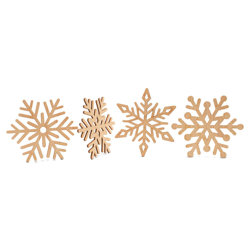 8" Snowflake Cutouts, Set of 4