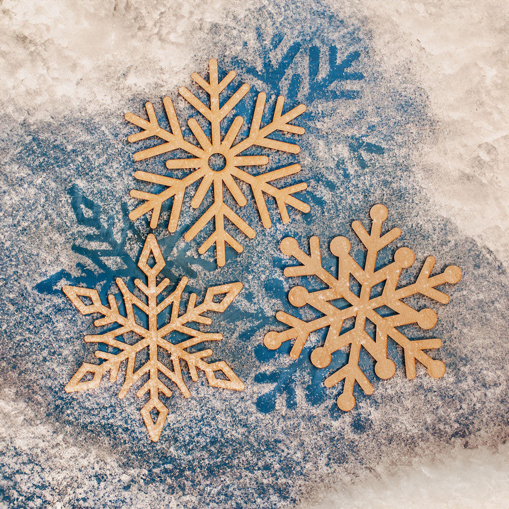 12" Snowflake Cutouts, Set of 4