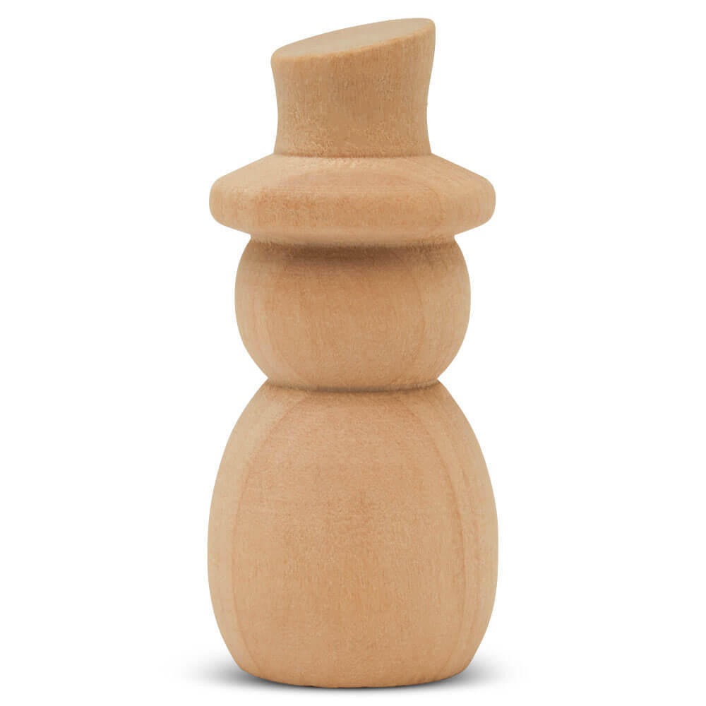 Woodpeckers Crafts Snowman Small, 2-3/4", with Slanted Hat
