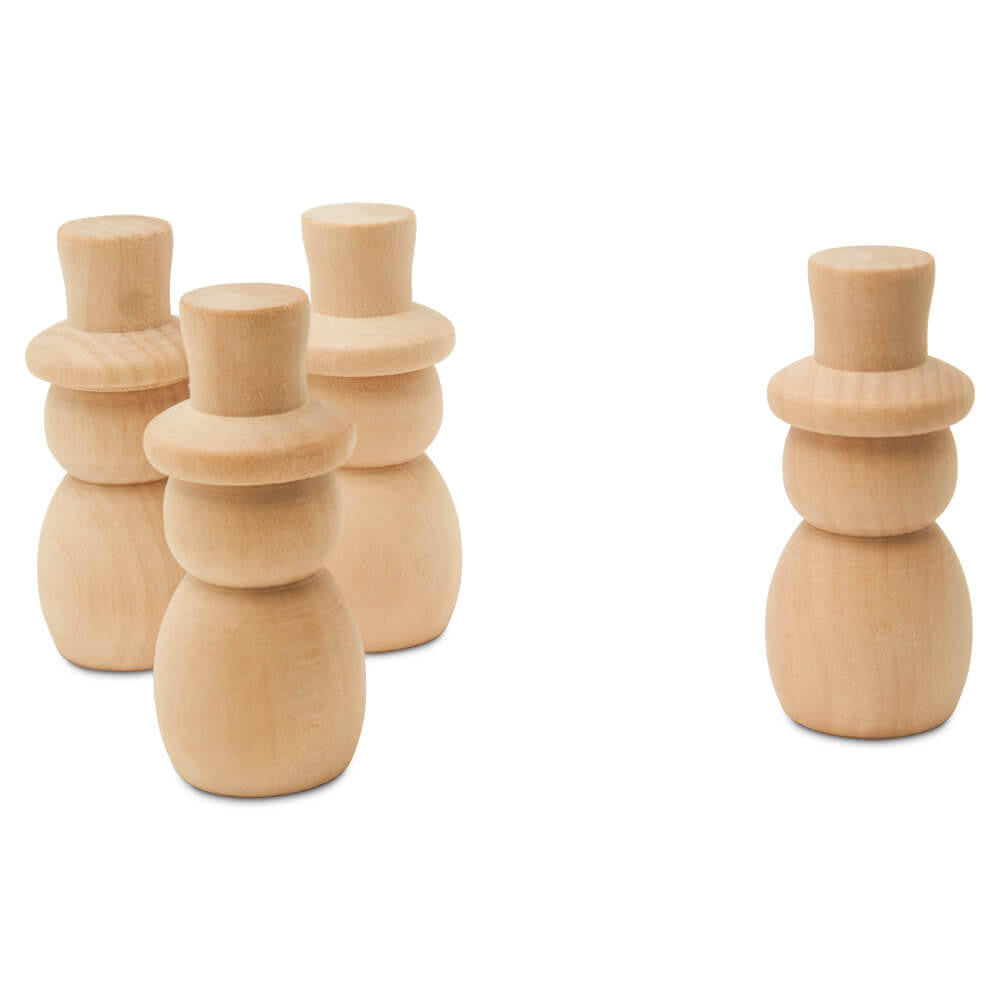 Woodpeckers Crafts Snowman Small, 2-5/8", with Flat Hat