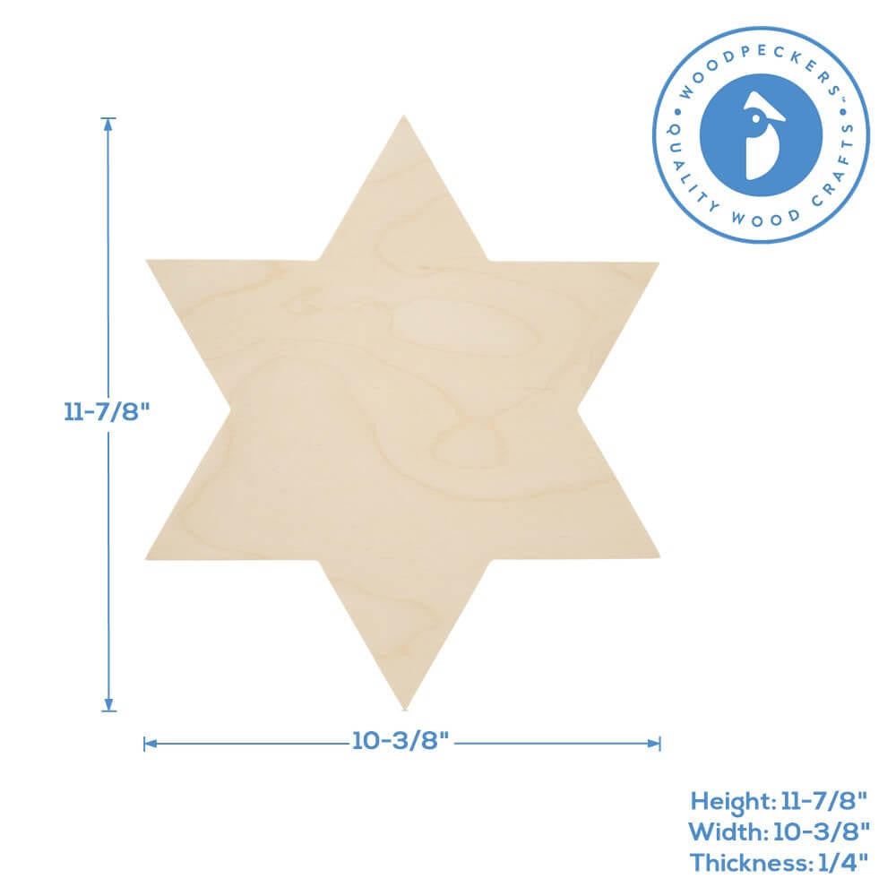 Star of David Cutout, 12" x 10"