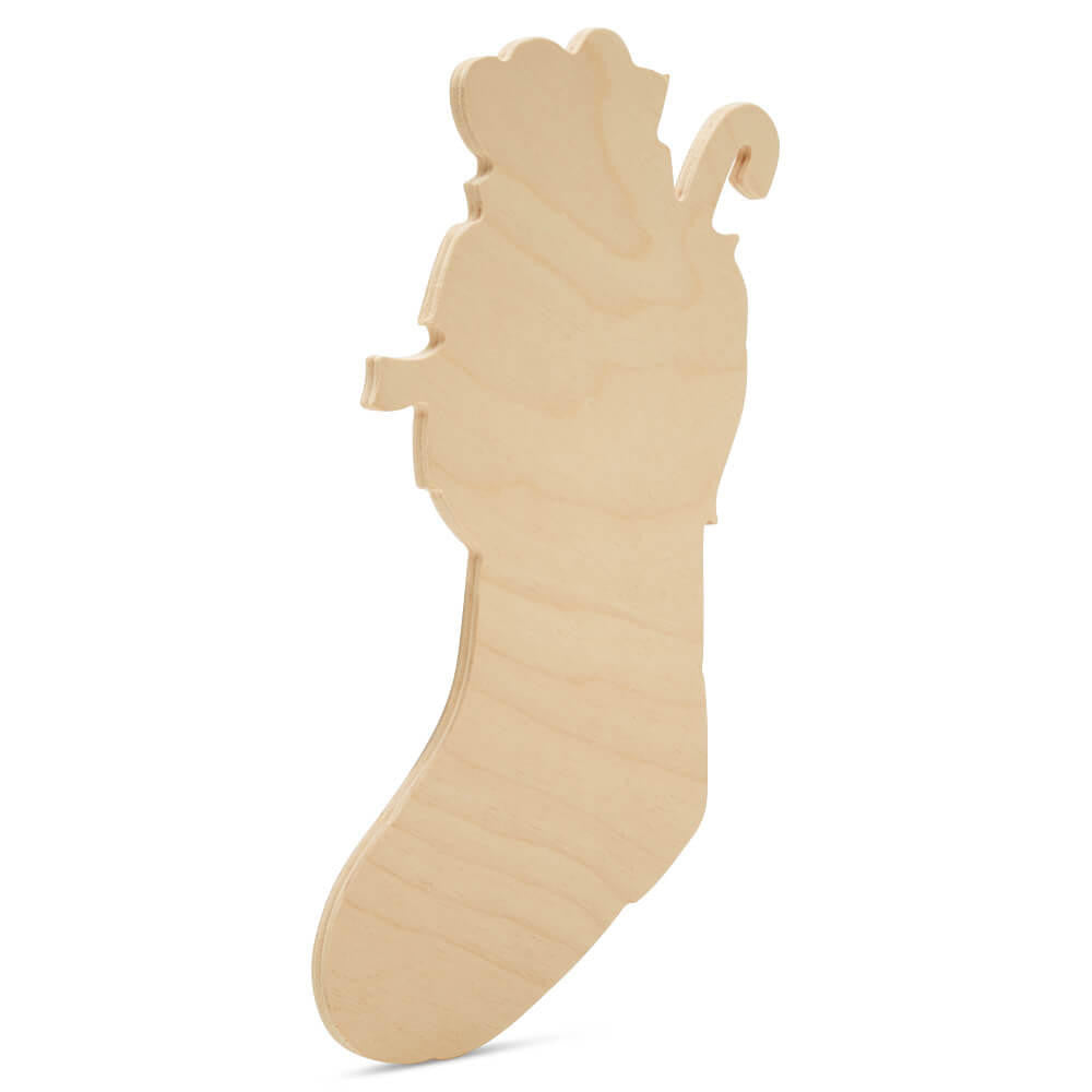 Woodpeckers Crafts Stuffed Christmas Stocking Cutout, Large 12" X 7.75"