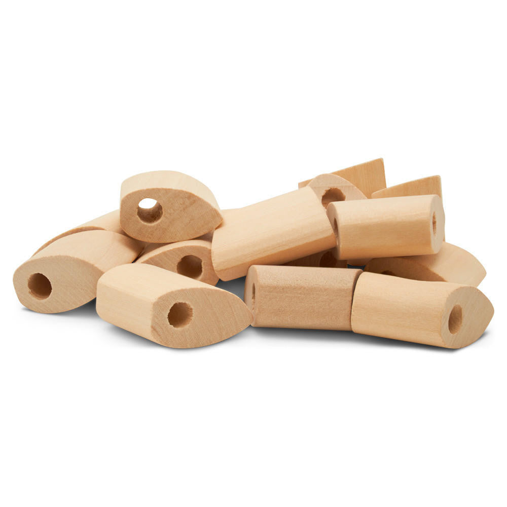 Woodpeckers Crafts Trapezoid Wood Bead, 1”
