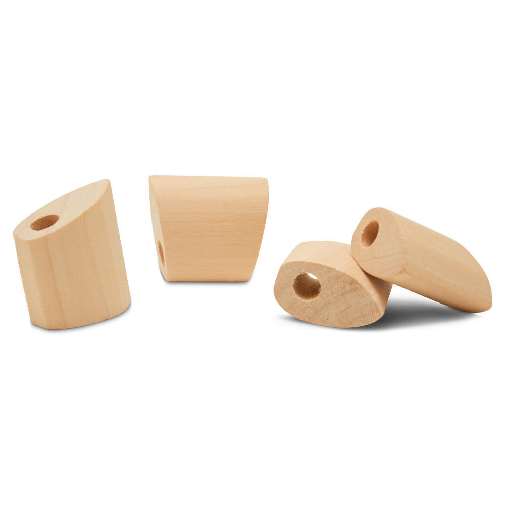 Woodpeckers Crafts Trapezoid Wood Bead, 1”