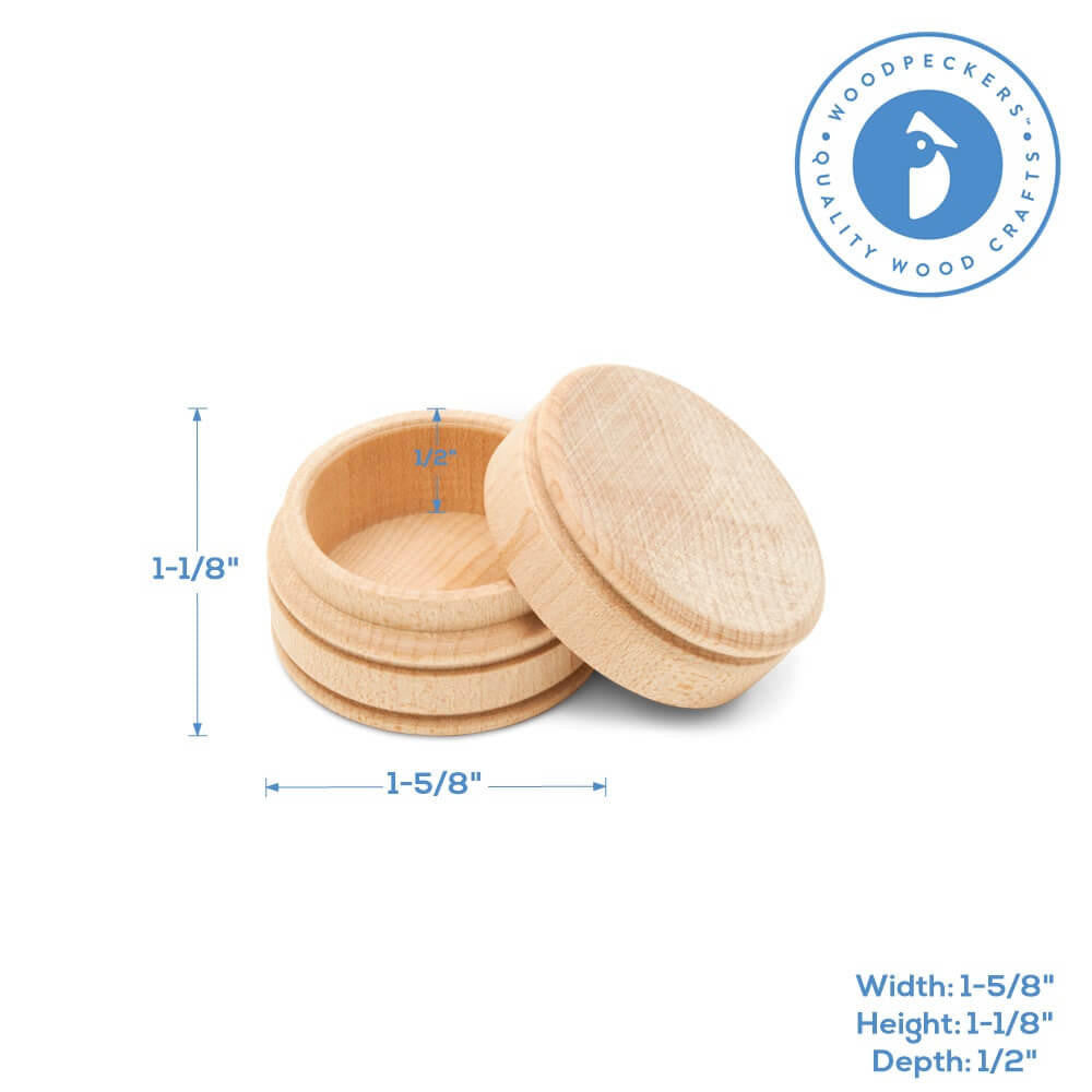 Woodpeckers Crafts Trinket Box, 1-5/8"