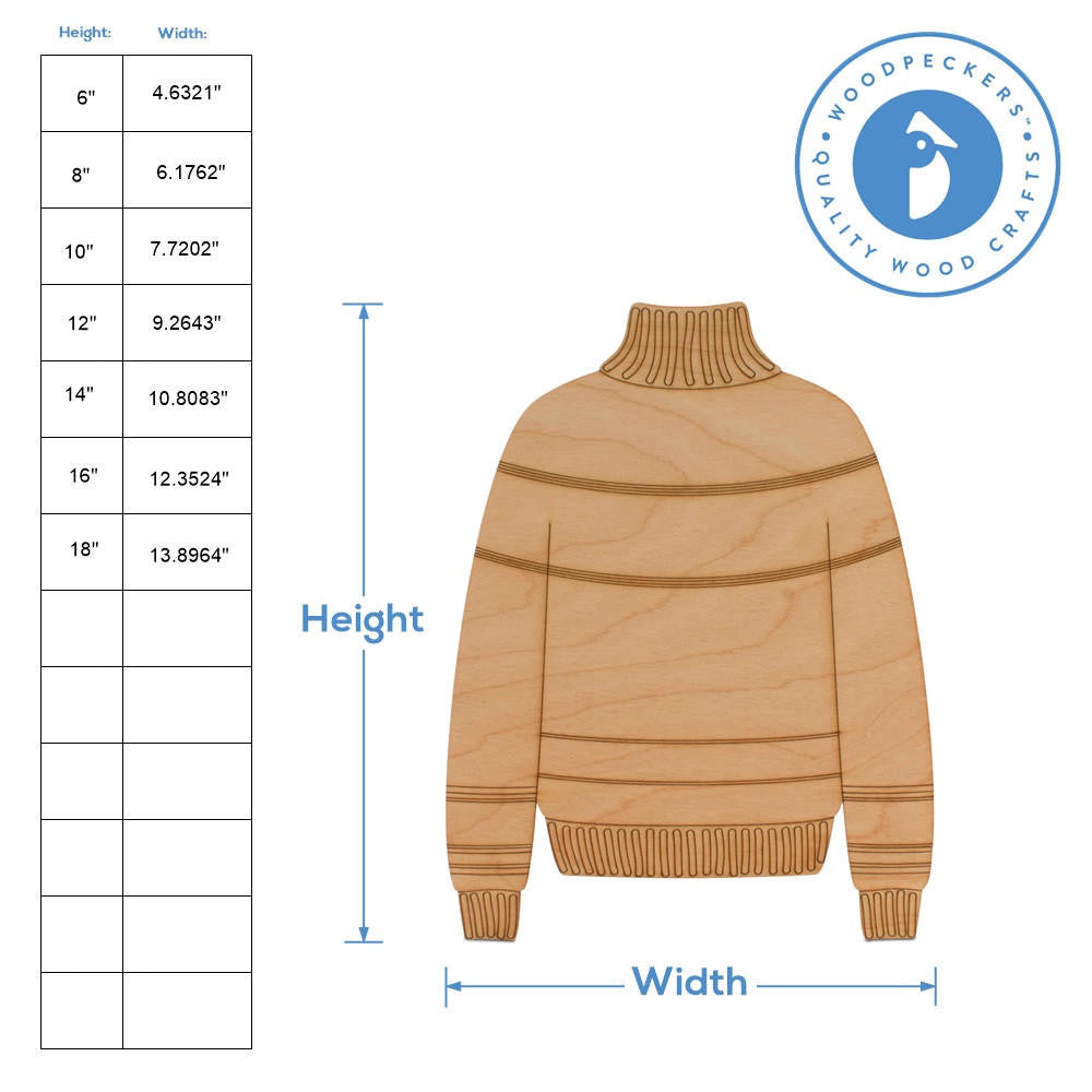 Woodpeckers Crafts Ugly Sweater Cutout