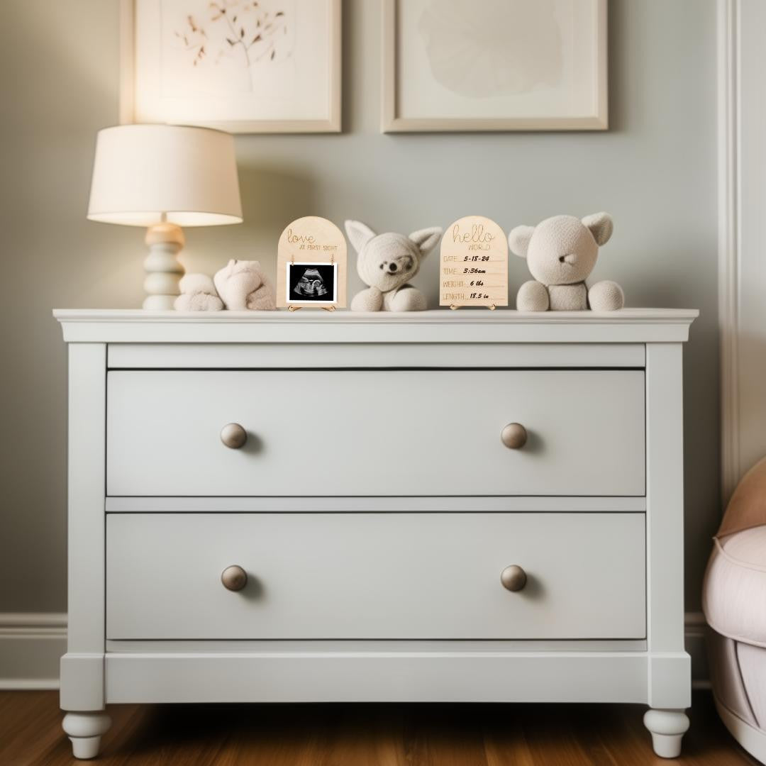 Ultrasound & Baby Arrival Picture Frames, Set of 2