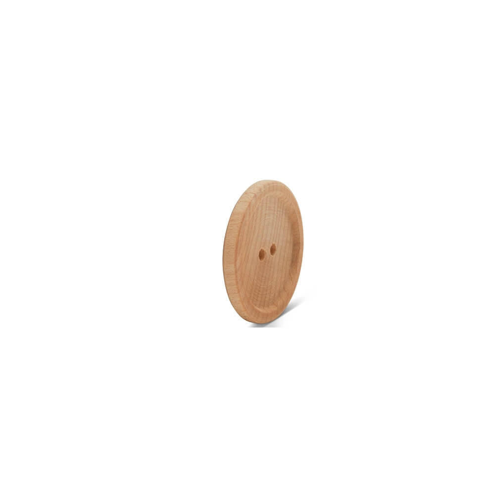 Unfinished Wood Button, 1-1/8"