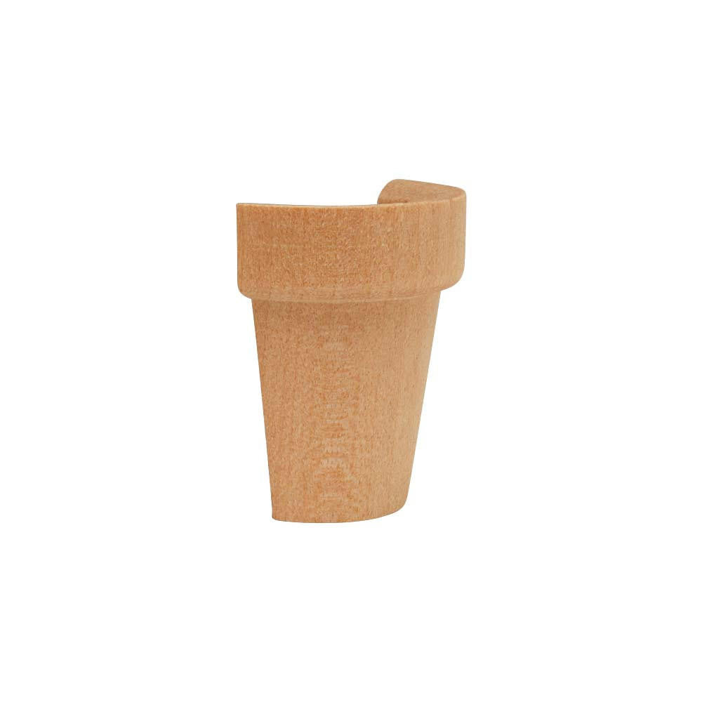 Woodpeckers Crafts Unfinished Wood Flower Pot Half, 1-1/2"