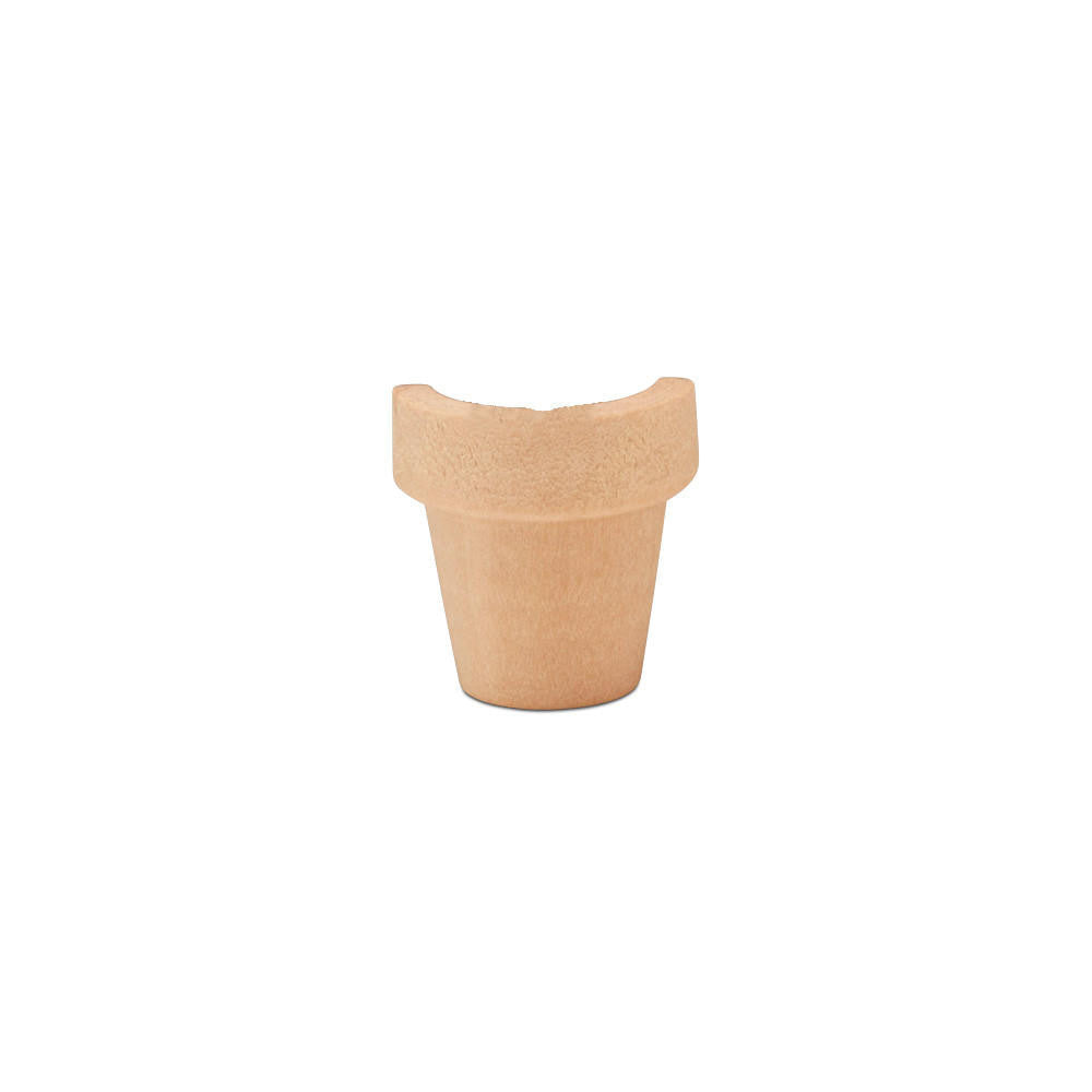 Woodpeckers Crafts Unfinished Wood Flower Pot Half, 1"