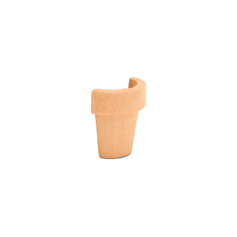 Woodpeckers Crafts Unfinished Wood Flower Pot Half, 1"