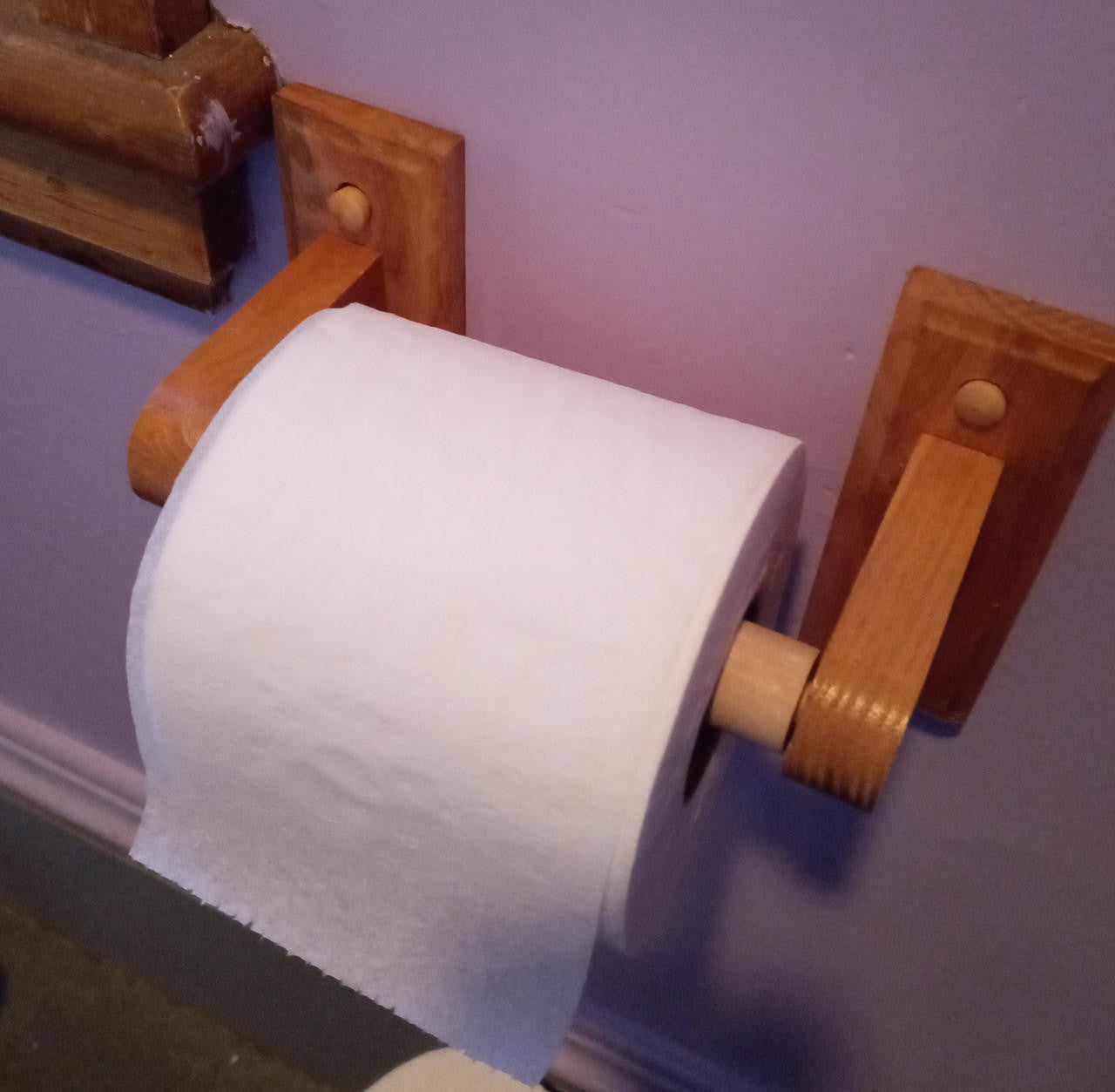 Unfinished Wood Toilet Paper Holder, 6"