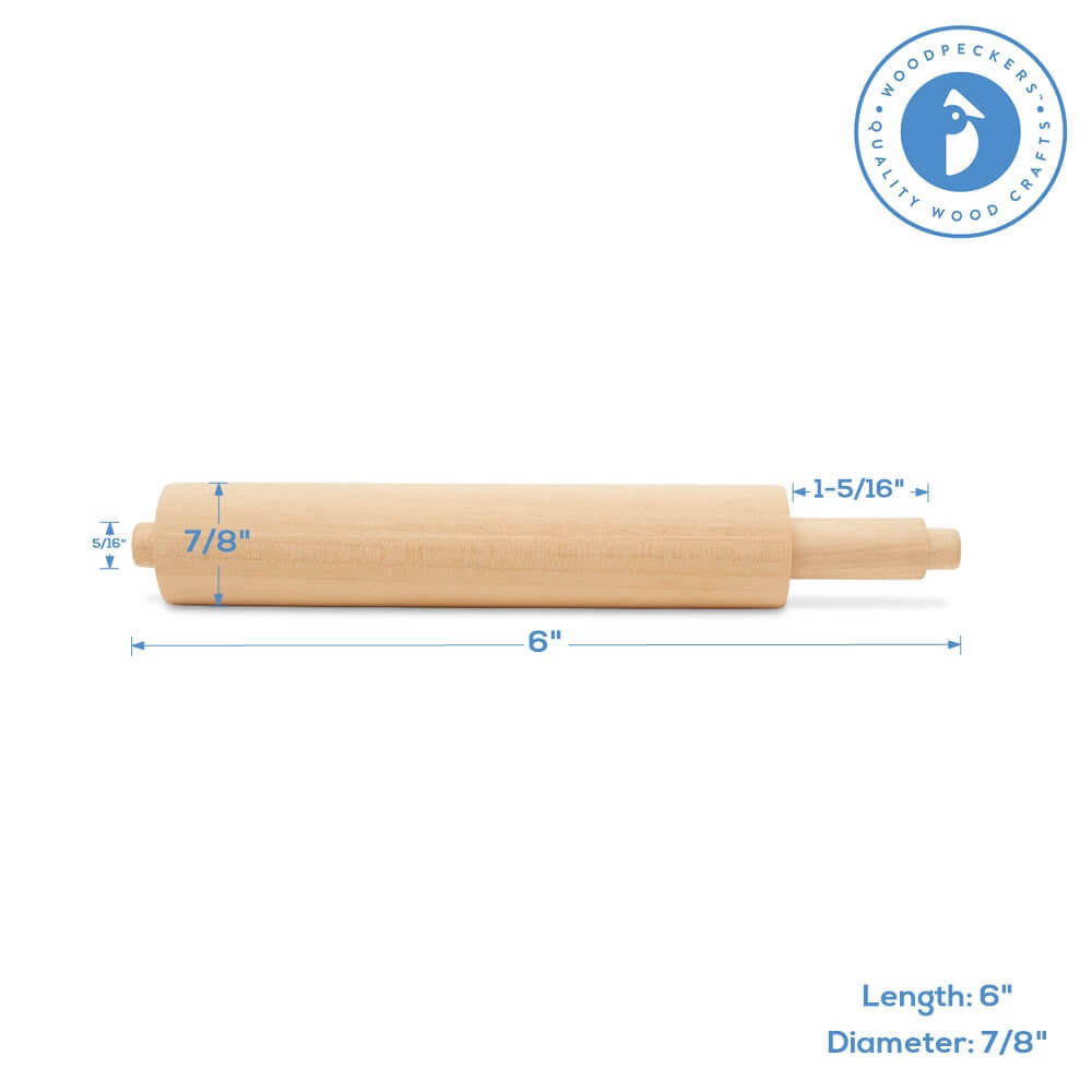 Woodpeckers Crafts Unfinished Wood Toilet Paper Holder, 6"