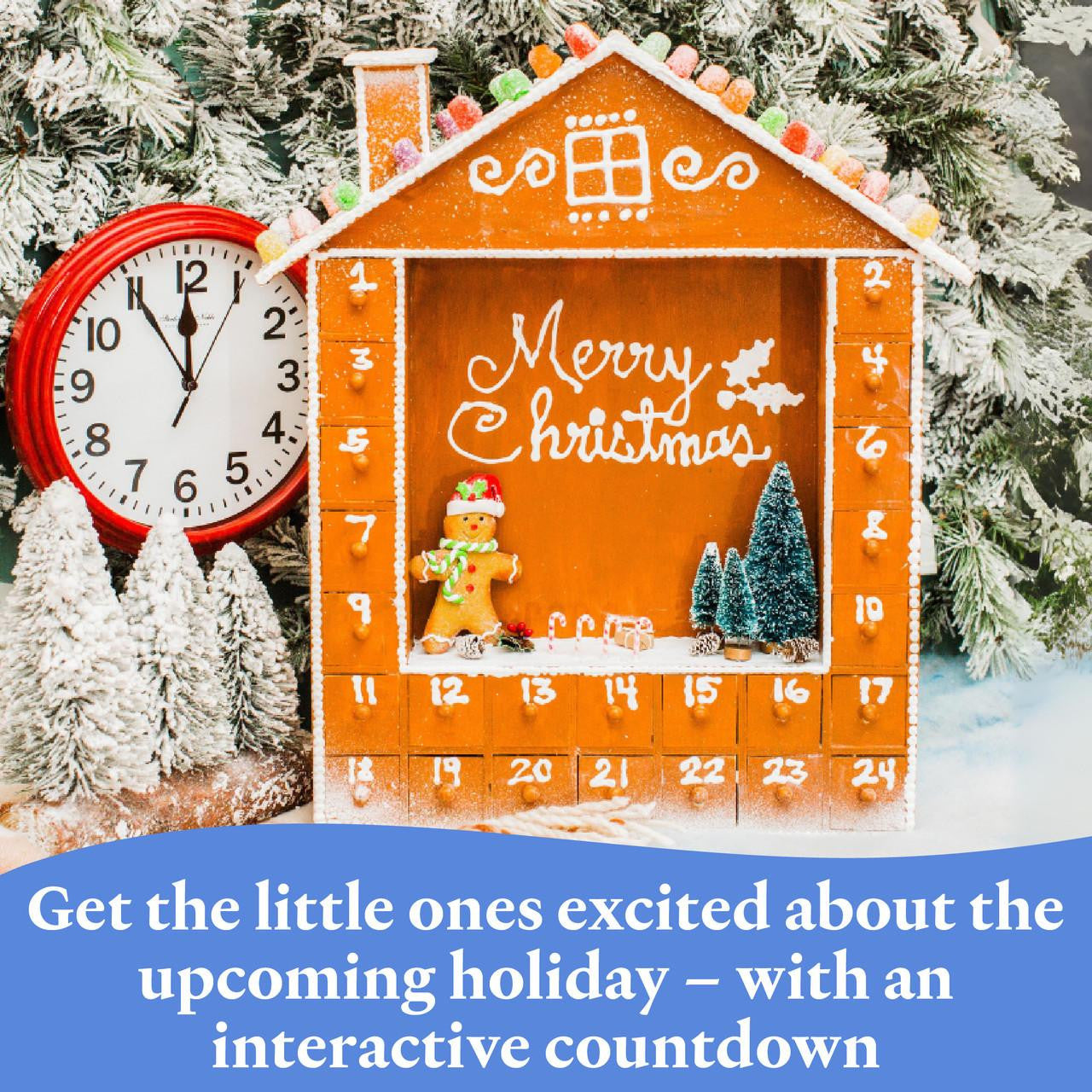 Woodpeckers Crafts Unfinished Wooden Advent Christmas Calendar Large Scene House