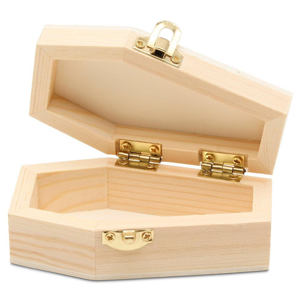 Unfinished Wooden Coffins, 4"