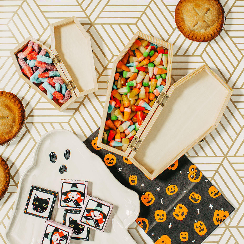 Unfinished Wooden Coffins, 6"