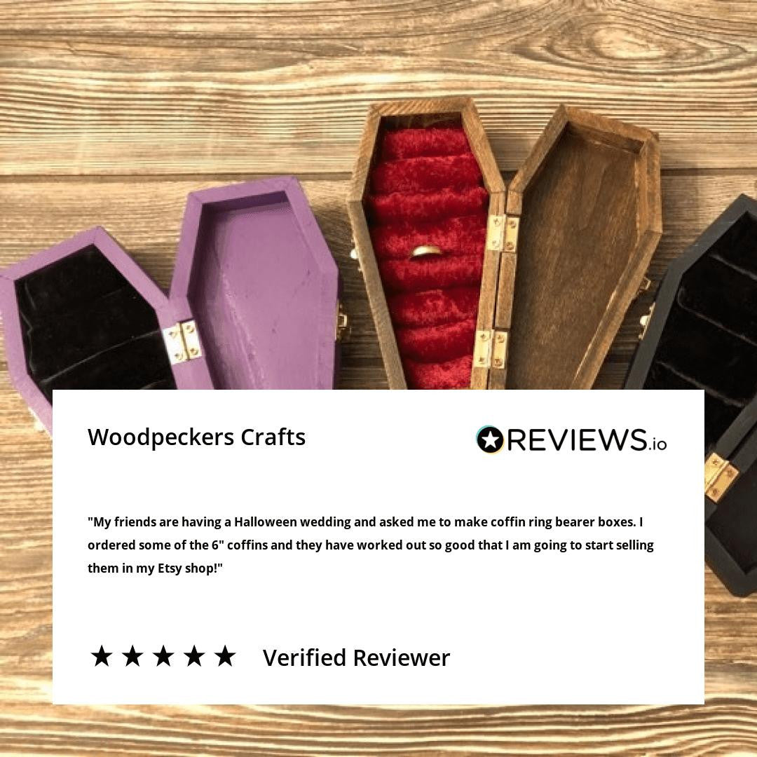 Woodpeckers Crafts Unfinished Wooden Coffins, 6"