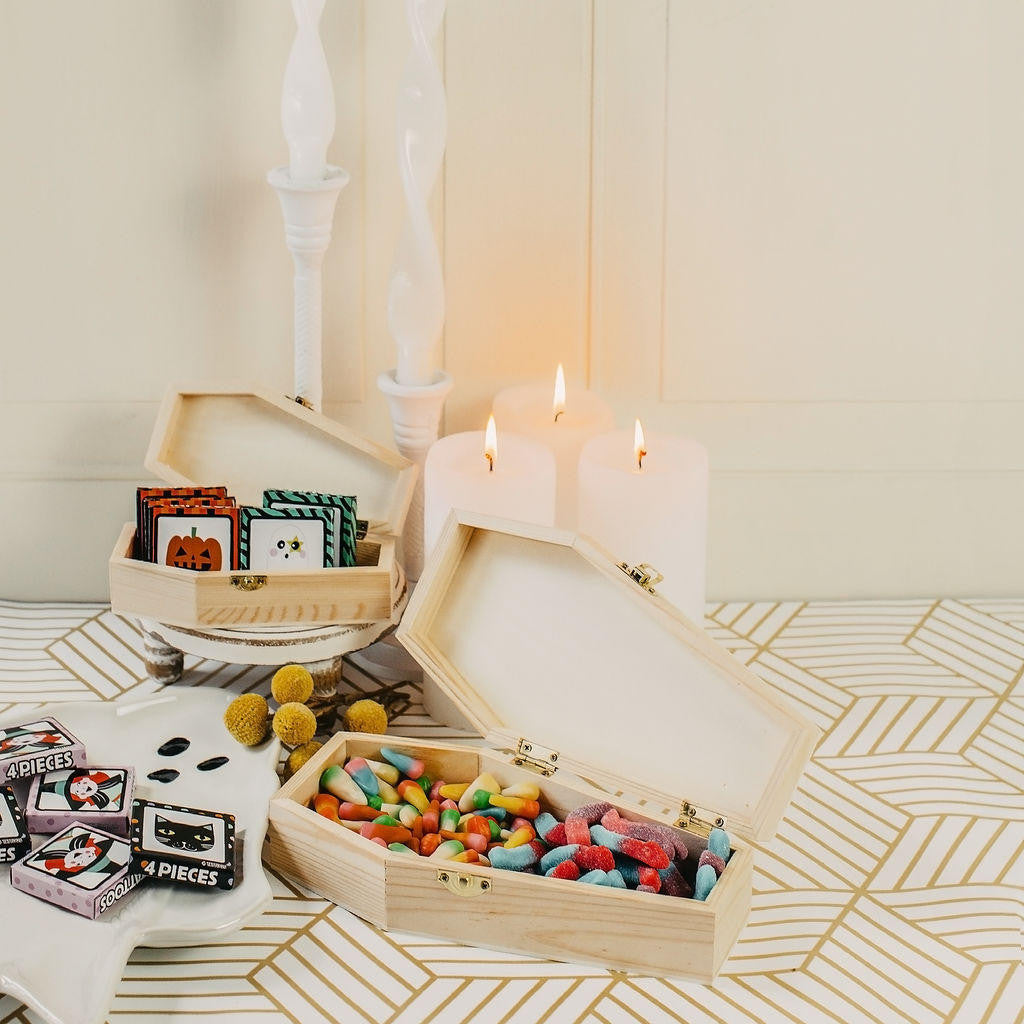 Unfinished Wooden Coffins, 9"