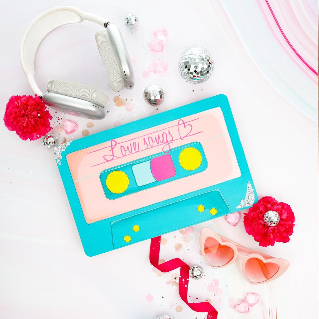 Woodpeckers Crafts Valentine’s Cassette Cutout